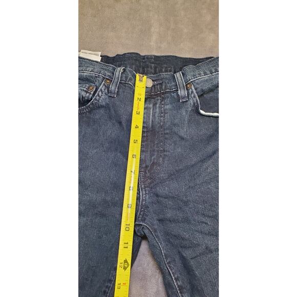 Levis 512 Jeans Mens 32x32 Black Tapered Leg Slim Fit Stretch Medium Wash Denim - Picture 4 of 11